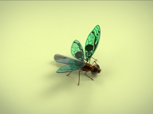 butterfly mechanical steampunk Modello 3D