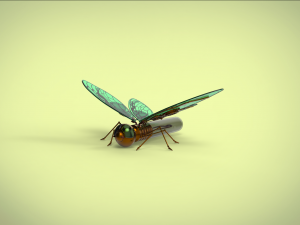 butterfly mechanical steampunk Modello 3D
