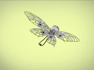 butterfly mechanical steampunk 3D Model