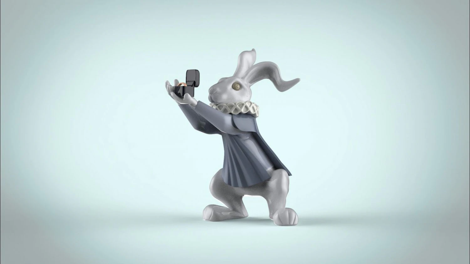 rabbit from alice in wonderland 3D Model .c4d .max .obj .3ds .fbx .stl .blend 