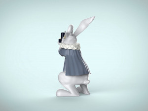 rabbit from alice in wonderland Modelo 3D