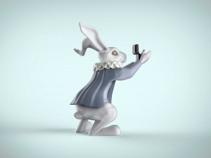 rabbit from alice in wonderland Modelo 3D