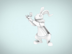 rabbit from alice in wonderland Modelo 3D