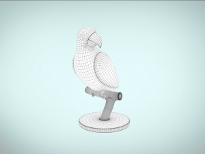 parrot macaw decoration 3d print model low-poly Model 3D