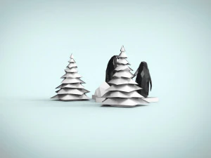 penguin family 3D Model