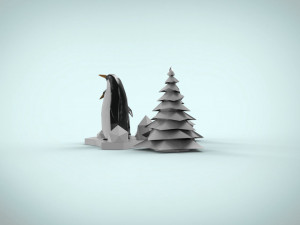 penguin family 3D मॉडल