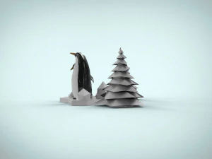 penguin family 3D Model