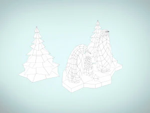 penguin family 3D Model