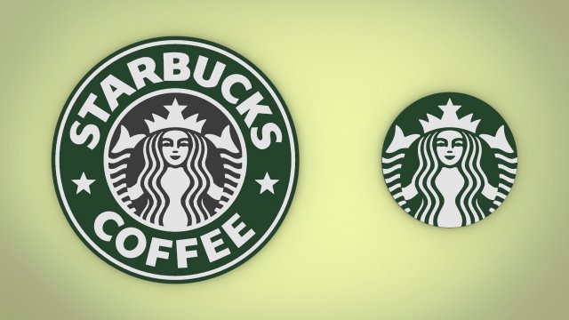 starbucks logo 3d print low-poly 3D Model .c4d .max .obj .3ds .fbx .stl .blend 