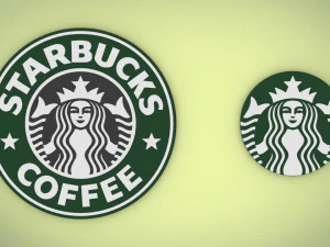 logotipo starbucks impress&atilde;o 3d low-poly Modelo 3D