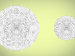 starbucks logo 3d print low-poly 3D Model