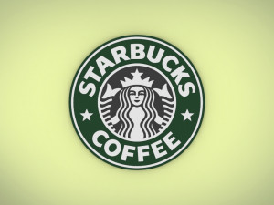 starbucks logo 3d print low-poly 3D Model