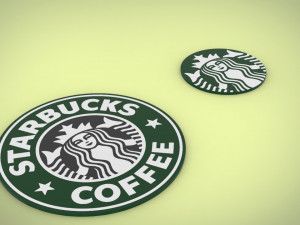 starbucks logo 3d print low-poly 3D Model
