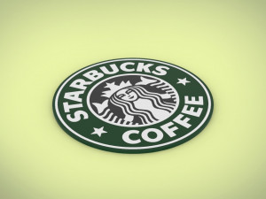 starbucks logo 3d print low-poly 3D Model