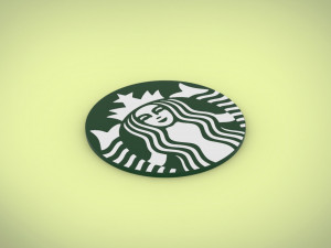 starbucks logo 3d print low-poly 3D Model