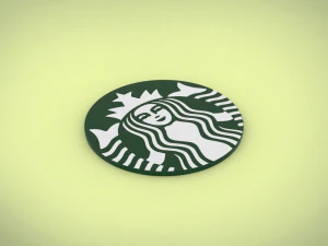 starbucks logo 3d print low-poly 3D Model