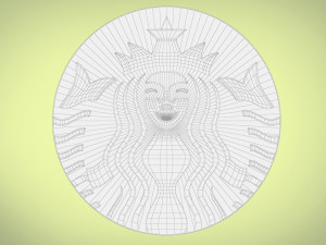 starbucks logo 3d print low-poly 3D Model