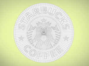 starbucks logo 3d print low-poly 3D Model
