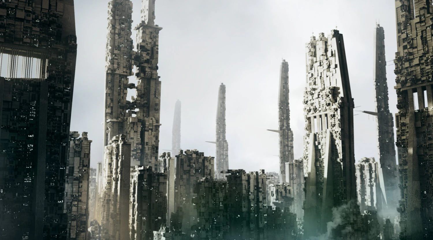 sci-fi city 19 buildings 3D Model .c4d .max .obj .3ds .fbx .stl .blend 
