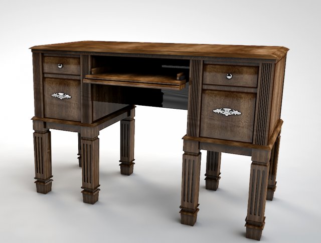 commode vintage 3D Model .c4d .max .obj .3ds .fbx .stl .blend