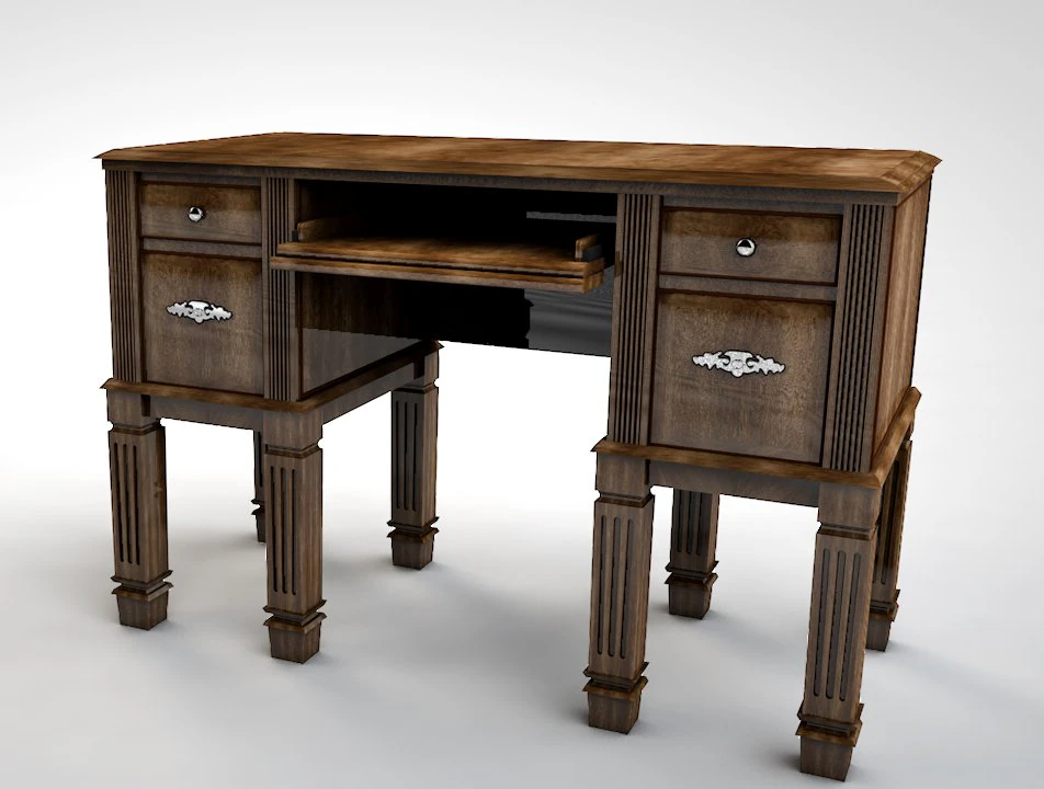 commode vintage 3D Model .c4d .max .obj .3ds .fbx .stl .blend