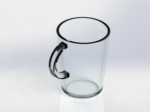 water glass-v1 original dimentions 3D Модель