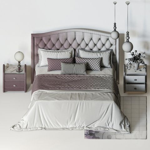 bedroom askona 3D Модель .c4d .max .obj .3ds .fbx .stl .blend 