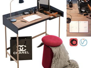 bontemps casa secret desk 3D Модель