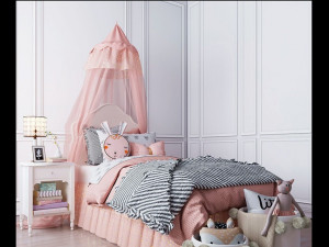 pottery barn juliette bedroom set Modelo 3D