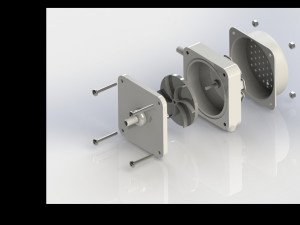 experimental water pump with electromagnetic coupling 3D Print Model