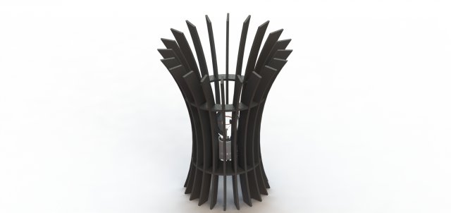 black crown lamp shade 3D-Modell .c4d .max .obj .3ds .fbx .stl .blend 