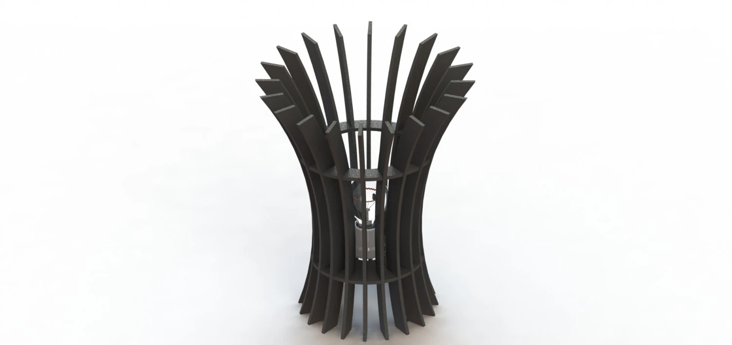 black crown lamp shade 3D Model .c4d .max .obj .3ds .fbx .stl .blend 