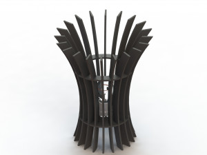 black crown lamp shade Modelo 3D