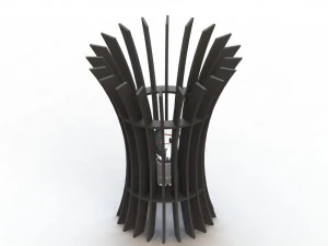 siyah ta&ccedil; abajur 3D Model
