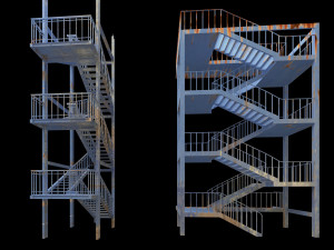 industrial staircase 3D Model