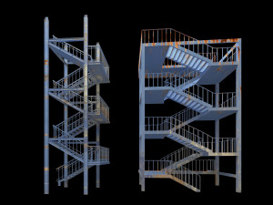 industrial staircase 3D Модель