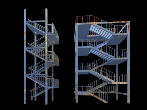 industrial staircase 3D Model