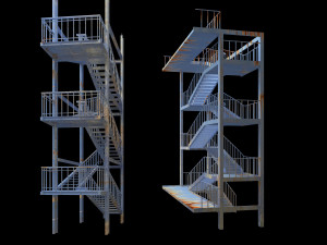industrial staircase 3D Модель