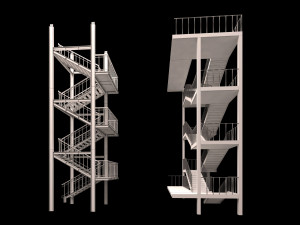 industrial staircase 3D Модель