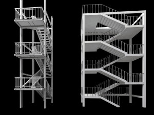industrial staircase 3D Модель