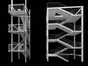 industrial staircase 3D Model