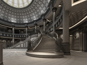 palace main entrance lobby Modelo 3D