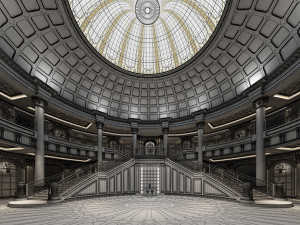 palace main entrance lobby Modelo 3D
