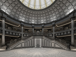 palace main entrance lobby Modelo 3D