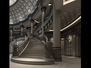 palace main entrance lobby Modelo 3D