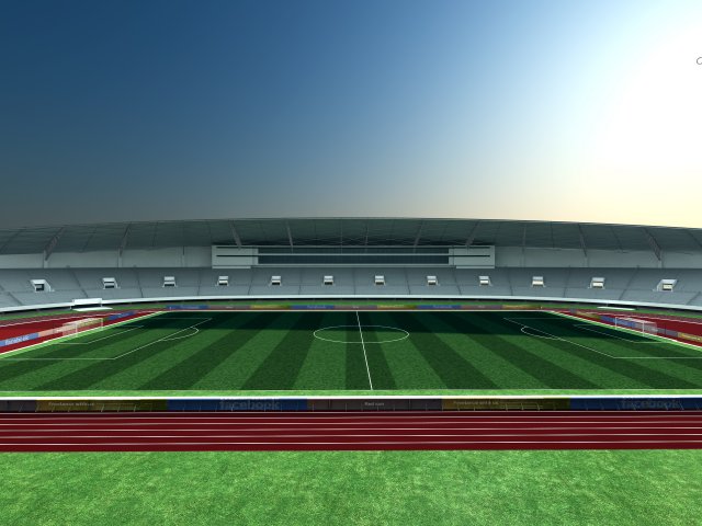 football field 3D Модель .c4d .max .obj .3ds .fbx .stl .blend 