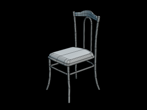 wooden kitchen chair 3D 모델