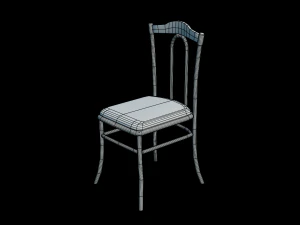 wooden kitchen chair 3D Model