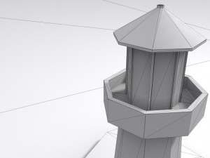 low-poly lighthouse 3D Model