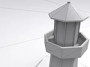 low-poly lighthouse 3D Model